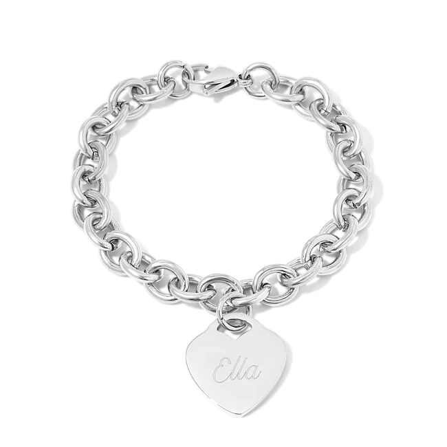 shop personalized heart bracelets